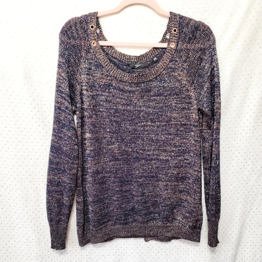 Copper Metallic Sweater *Back Detail* Sz S*